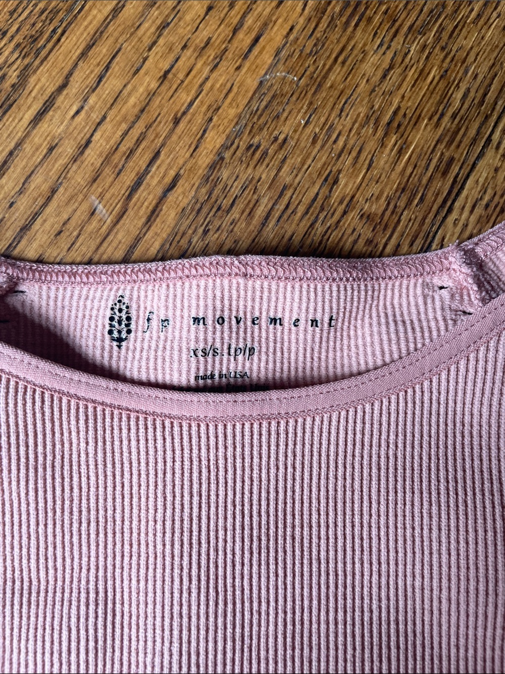 Free People Movement Cut It Out Long Sleeve Ribbed Crop Tee in Dusty Pink - Picture 5 of 9